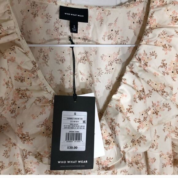 Who What Wear Women Ruffle Charming Floral Midi Dress NWT Size S - Picture 10 of 15